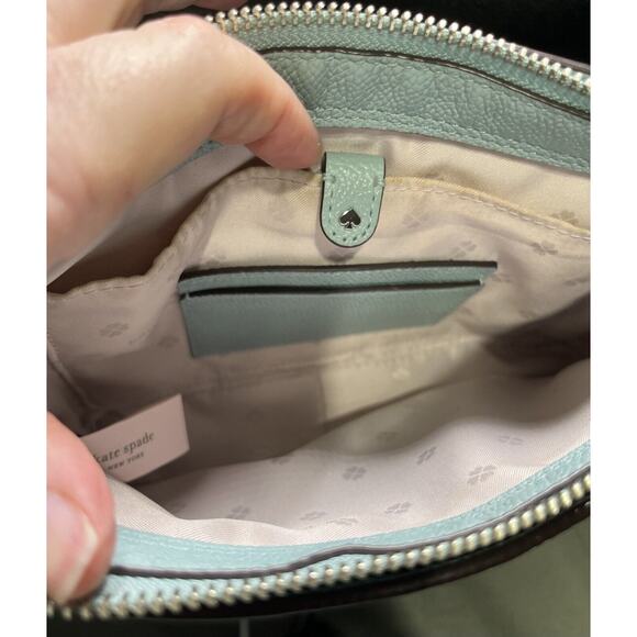 Kate Spade Authenticated Leather Margaux Med Convertible Crossbody Hazy Blue - Picture 6 of 16